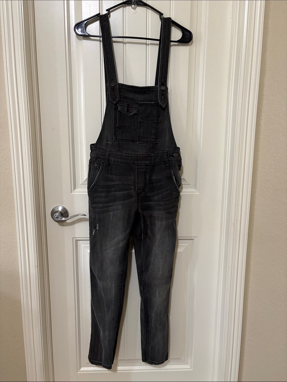 Free People Dark Wash Denim Overalls